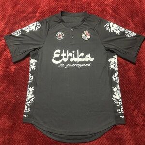 Ethika Black and White Football Jersey Shirt